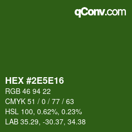 Color code: HEX #2E5E16 | qconv.com