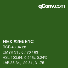 Color code: HEX #2E5E1C | qconv.com