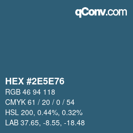 Color code: HEX #2E5E76 | qconv.com