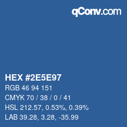 Color code: HEX #2E5E97 | qconv.com