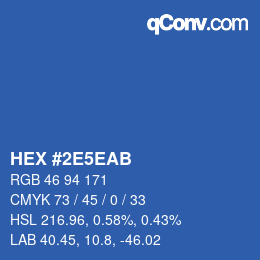 Color code: HEX #2E5EAB | qconv.com