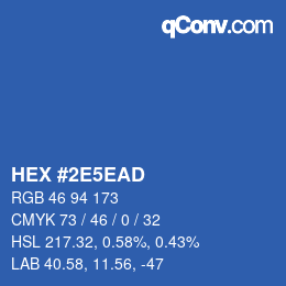Color code: HEX #2E5EAD | qconv.com