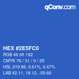 Color code: HEX #2E5FC0 | qconv.com