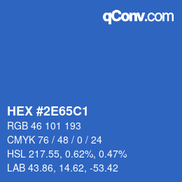 カラーコード: HEX #2E65C1 | qconv.com