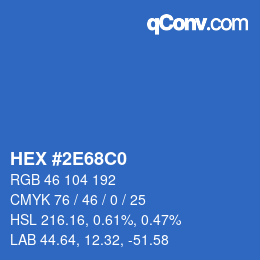 Color code: HEX #2E68C0 | qconv.com