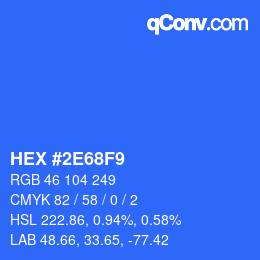 Color code: HEX #2E68F9 | qconv.com