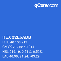 Color code: HEX #2E6ADB | qconv.com