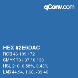 Color code: HEX #2E6DAC | qconv.com