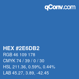 Color code: HEX #2E6DB2 | qconv.com