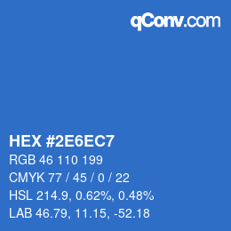 Color code: HEX #2E6EC7 | qconv.com