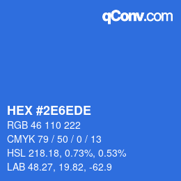 Color code: HEX #2E6EDE | qconv.com