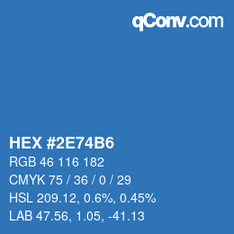 Color code: HEX #2E74B6 | qconv.com
