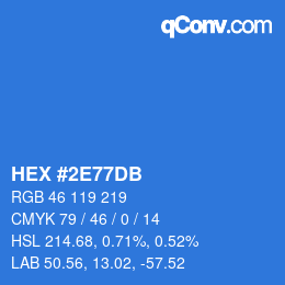Código de color: HEX #2E77DB | qconv.com