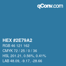 Color code: HEX #2E79A2 | qconv.com