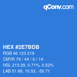 カラーコード: HEX #2E7BDB | qconv.com