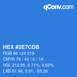 カラーコード: HEX #2E7CDB | qconv.com