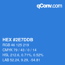 Color code: HEX #2E7DDB | qconv.com