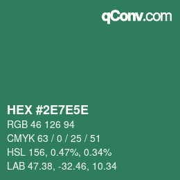 Código de color: HEX #2E7E5E | qconv.com