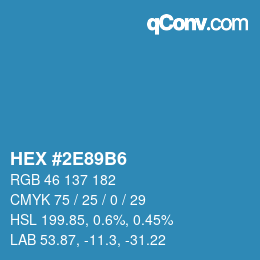 Color code: HEX #2E89B6 | qconv.com