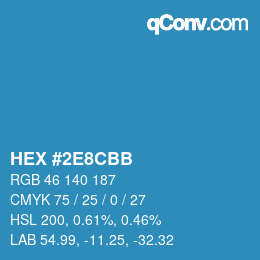 Color code: HEX #2E8CBB | qconv.com