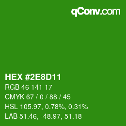 Color code: HEX #2E8D11 | qconv.com
