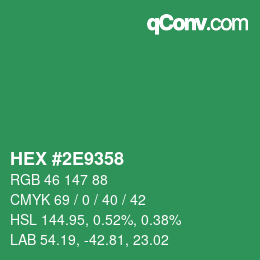 Color code: HEX #2E9358 | qconv.com