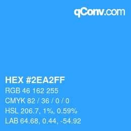 Color code: HEX #2EA2FF | qconv.com