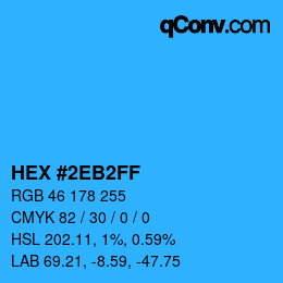 Código de color: HEX #2EB2FF | qconv.com