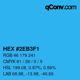 Color code: HEX #2EB3F1 | qconv.com