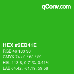 Color code: HEX #2EB41E | qconv.com