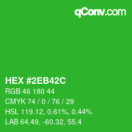Color code: HEX #2EB42C | qconv.com