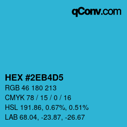 カラーコード: HEX #2EB4D5 | qconv.com