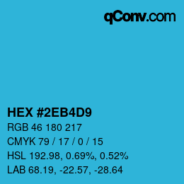 Color code: HEX #2EB4D9 | qconv.com