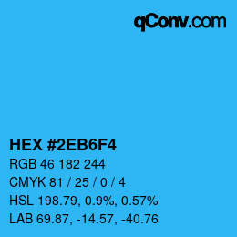 Color code: HEX #2EB6F4 | qconv.com