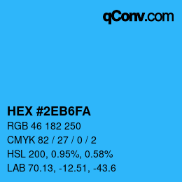 カラーコード: HEX #2EB6FA | qconv.com