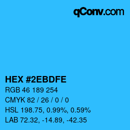 Color code: HEX #2EBDFE | qconv.com