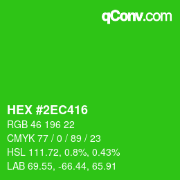 カラーコード: HEX #2EC416 | qconv.com