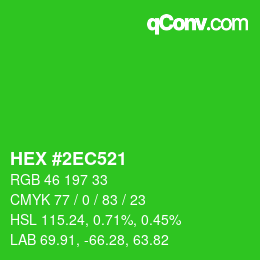 カラーコード: HEX #2EC521 | qconv.com