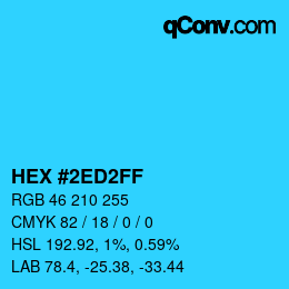 Color code: HEX #2ED2FF | qconv.com
