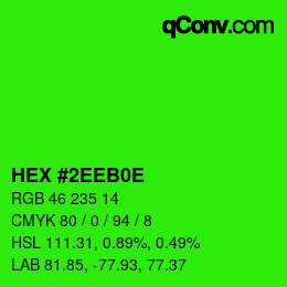 Color code: HEX #2EEB0E | qconv.com