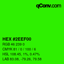 Color code: HEX #2EEF00 | qconv.com