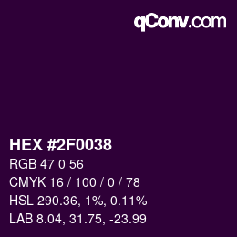 カラーコード: HEX #2F0038 | qconv.com