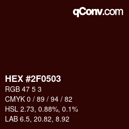 Color code: HEX #2F0503 | qconv.com