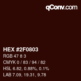 Color code: HEX #2F0803 | qconv.com