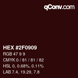 Color code: HEX #2F0909 | qconv.com