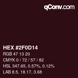 Color code: HEX #2F0D14 | qconv.com