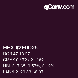 Color code: HEX #2F0D25 | qconv.com