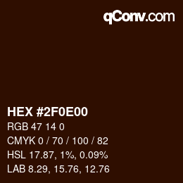 Color code: HEX #2F0E00 | qconv.com