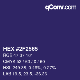 Color code: HEX #2F2565 | qconv.com