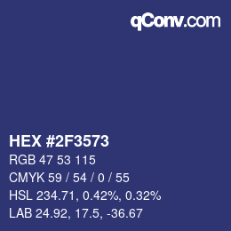 Color code: HEX #2F3573 | qconv.com